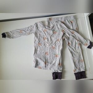 Angel Dear Gray  2 pc cookies and milk pajamas size  2T